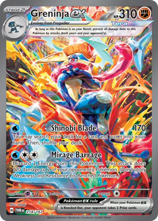 Greninja ex Pokémon Twilight Masquerade #214 Holo