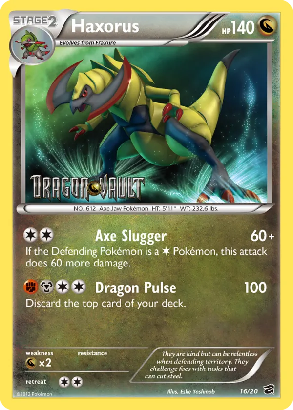 Haxorus Pokémon Dragon Vault #16 Holo