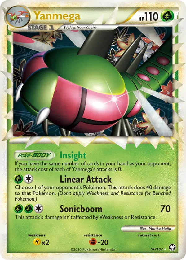 Yanmega Pokémon HS—Triumphant #98 Holo