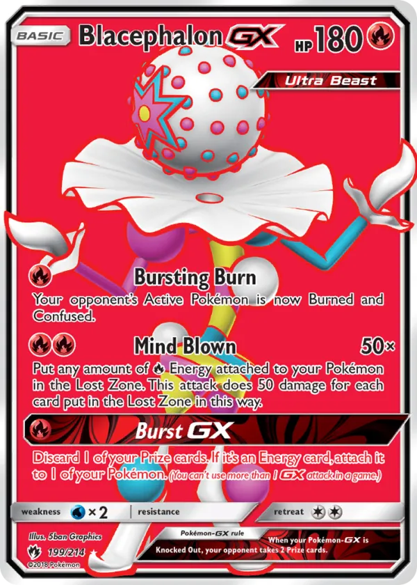 Blacephalon-GX Pokémon Lost Thunder #199 Holo