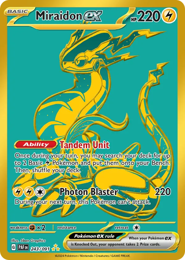 Miraidon ex Pokémon Paldean Fates #243 Holo