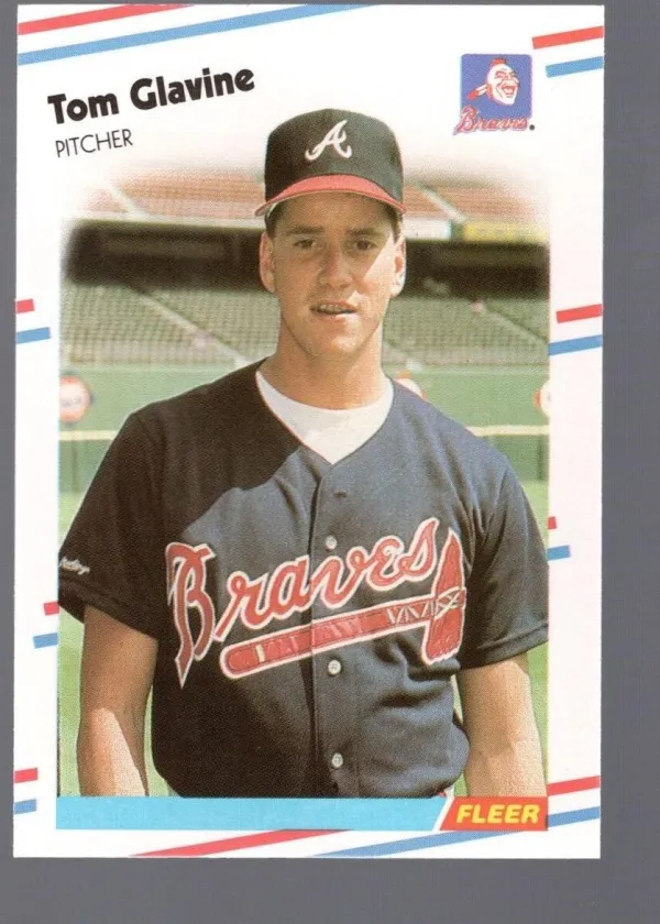 Tom Glavine 1988 Fleer Baseball Glossy #539