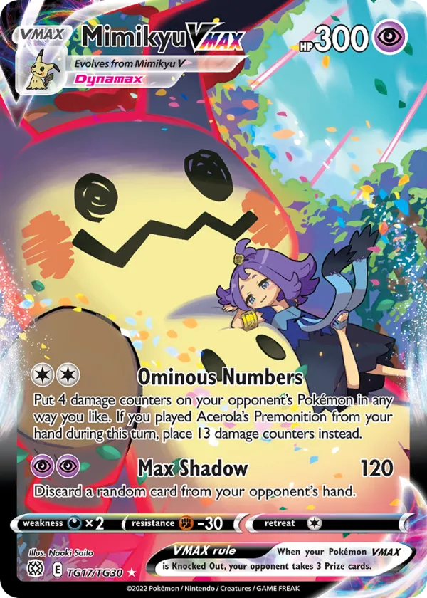 Mimikyu VMAX Pokémon Brilliant Stars Trainer Gallery #TG17 Holo