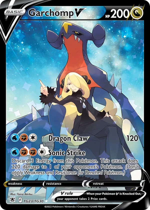 Garchomp V Pokémon Astral Radiance Trainer Gallery #TG23 Holo