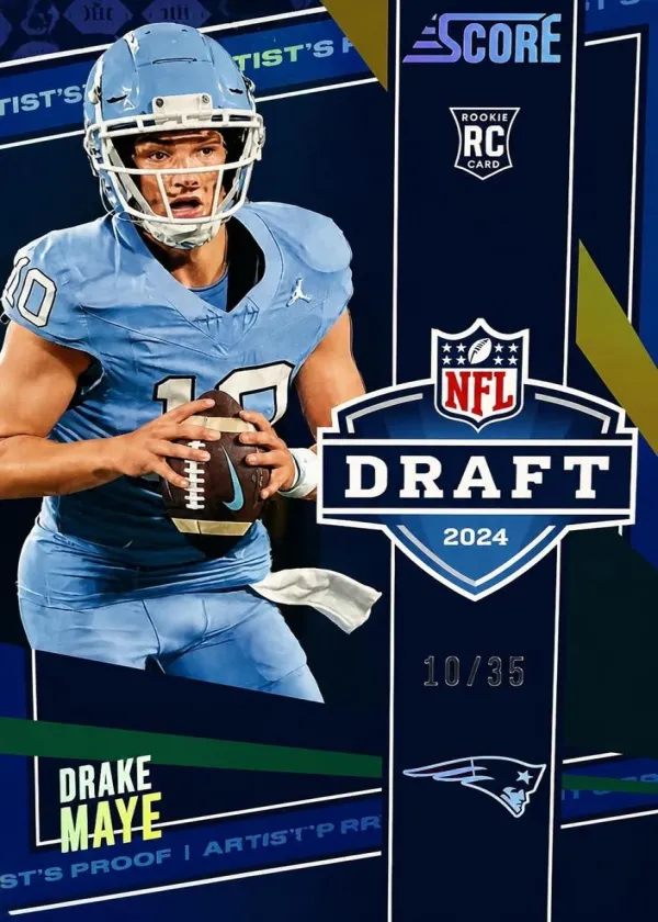 Drake Maye 2024 Panini Score NFL Draft Football Artist's Proof #2