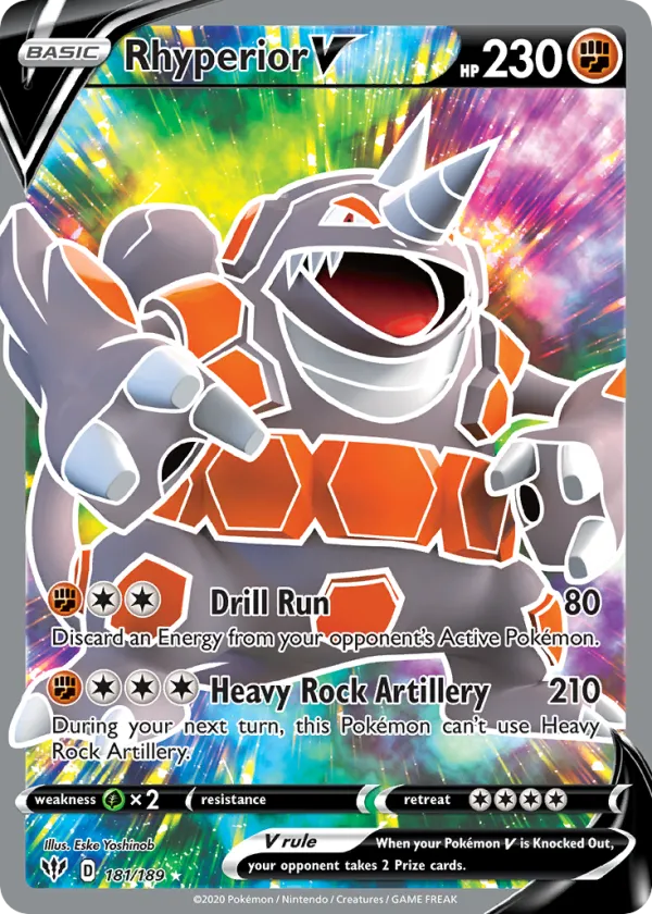 Rhyperior V Pokémon Darkness Ablaze #181 Holo