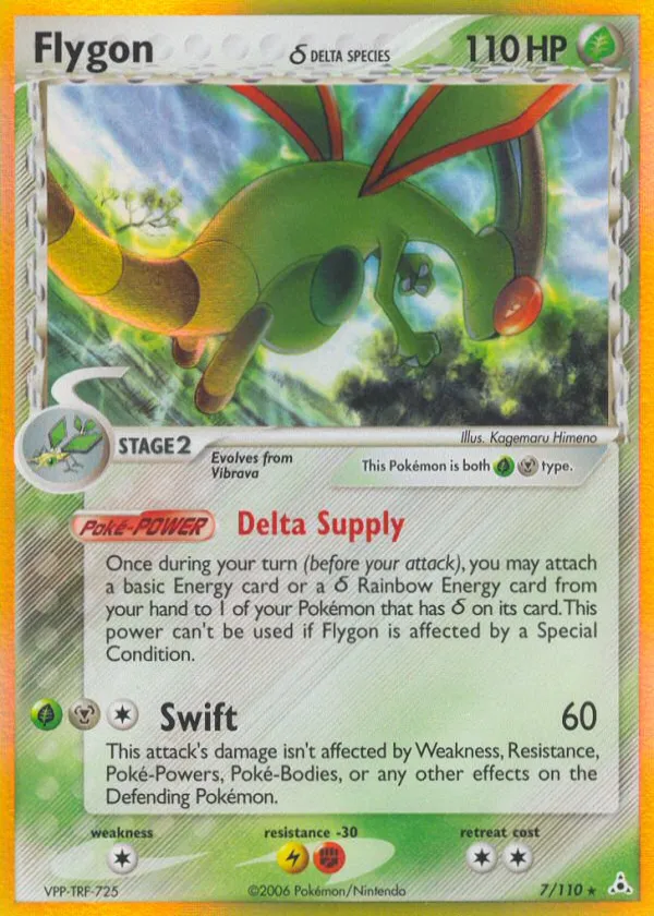 Flygon δ Pokémon Holon Phantoms #7 Reverse Holo
