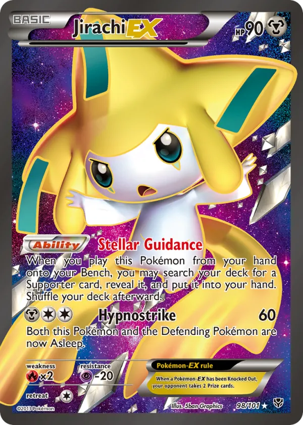 Jirachi-EX Pokémon Plasma Blast #98 Holo