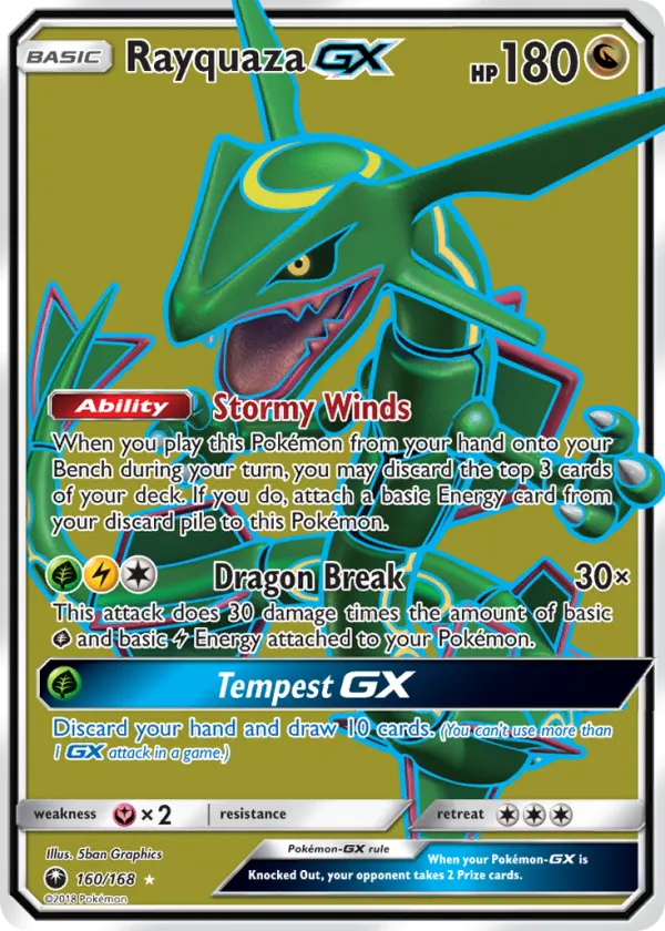 Rayquaza-GX Pokémon Celestial Storm #160 Holo