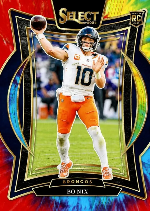 Bo Nix 2024 Panini Select Concourse Football Tie-Dye #30