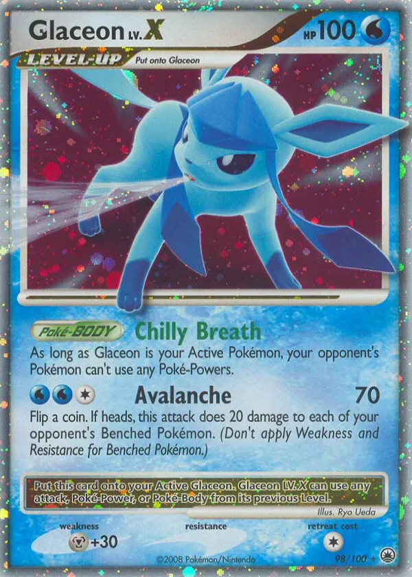 Glaceon LV.X Pokémon Majestic Dawn #98 Holo