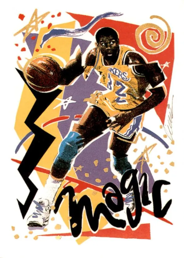 Magic Johnson 1990 Hoops Team Checklist Basketball #367