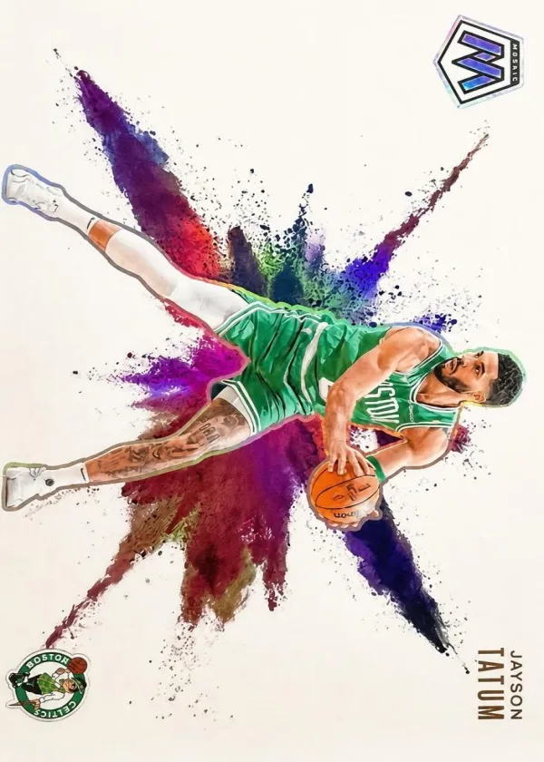 Jayson Tatum 2024 Panini Mosaic Color Blast Basketball #23