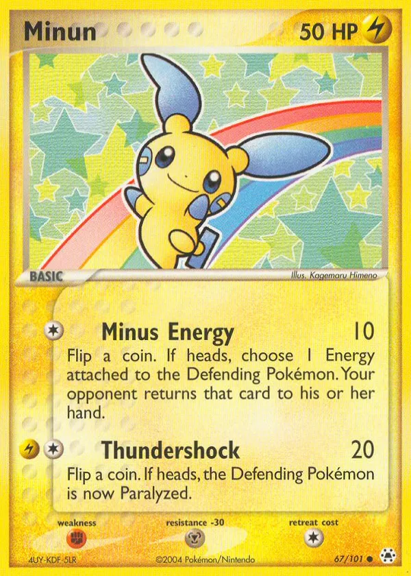 Minun Pokémon Hidden Legends #67 Reverse Holo