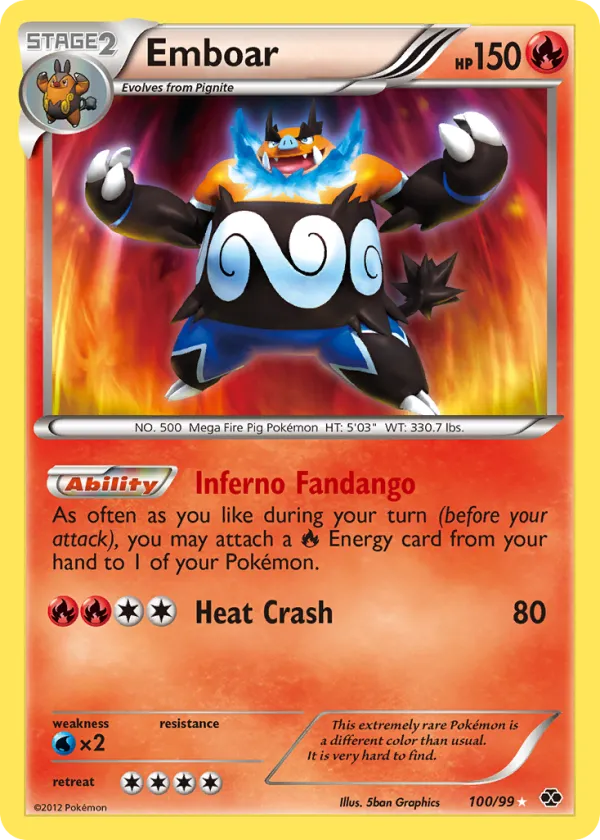 Emboar Pokémon Next Destinies #100 Holo