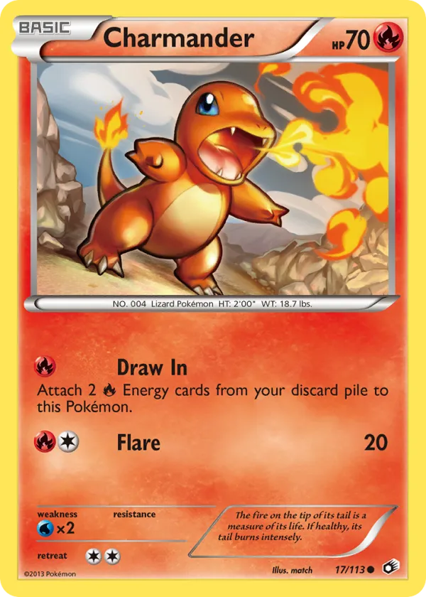 Charmander Pokémon Legendary Treasures #17 Reverse Holo