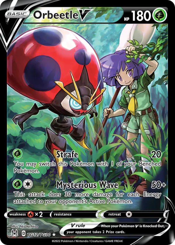 Orbeetle V Pokémon Lost Origin Trainer Gallery #TG12 Holo
