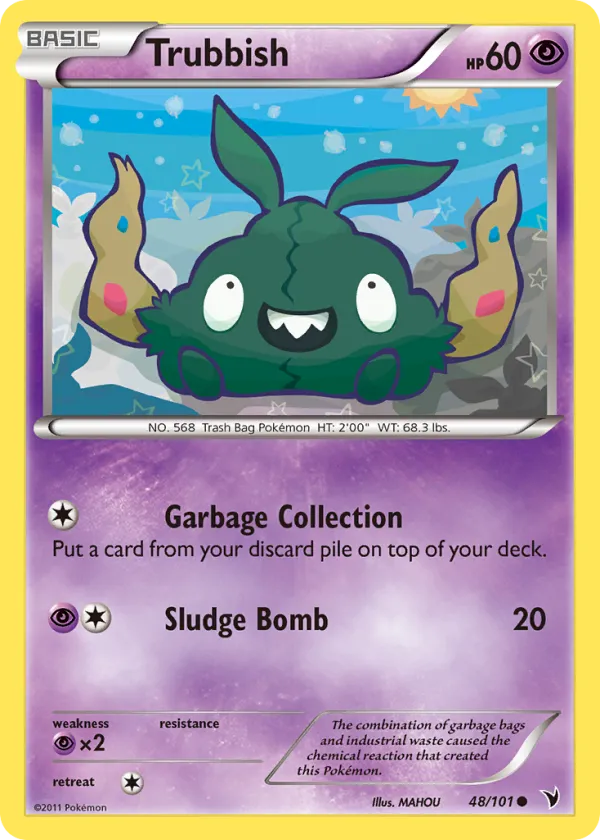 Trubbish Pokémon Noble Victories #48 Reverse Holo
