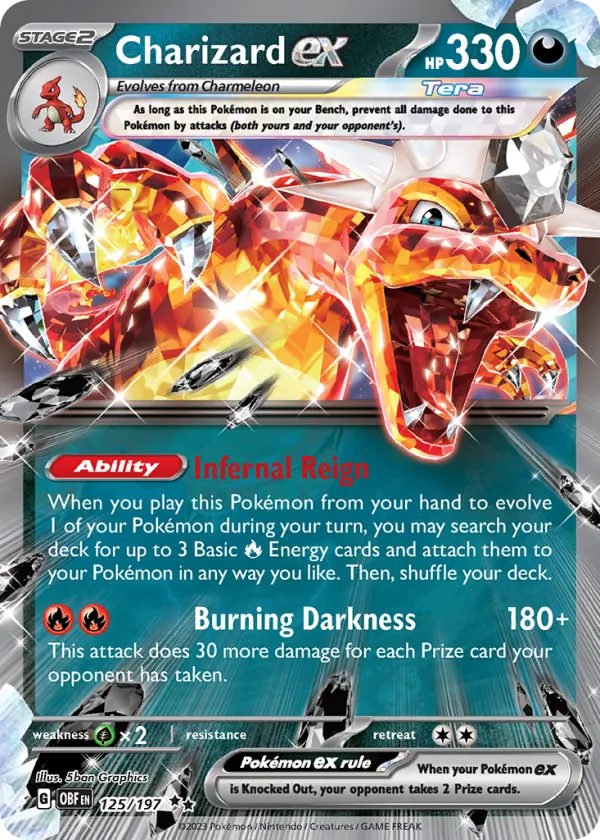 Charizard ex Pokémon Obsidian Flames #125 Holo