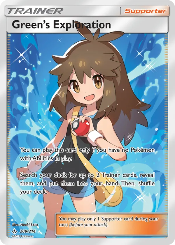 Green's Exploration Pokémon Unbroken Bonds #209 Holo