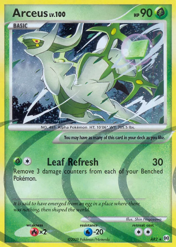 Arceus Pokémon Arceus #AR2 Holo