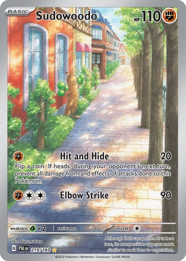 Sudowoodo Pokémon Paldea Evolved #219 Holo