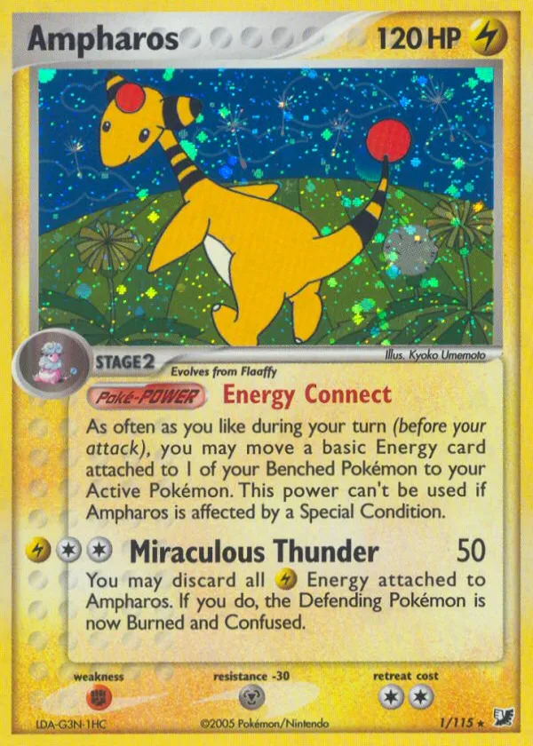 Ampharos Pokémon Unseen Forces #1 Holo