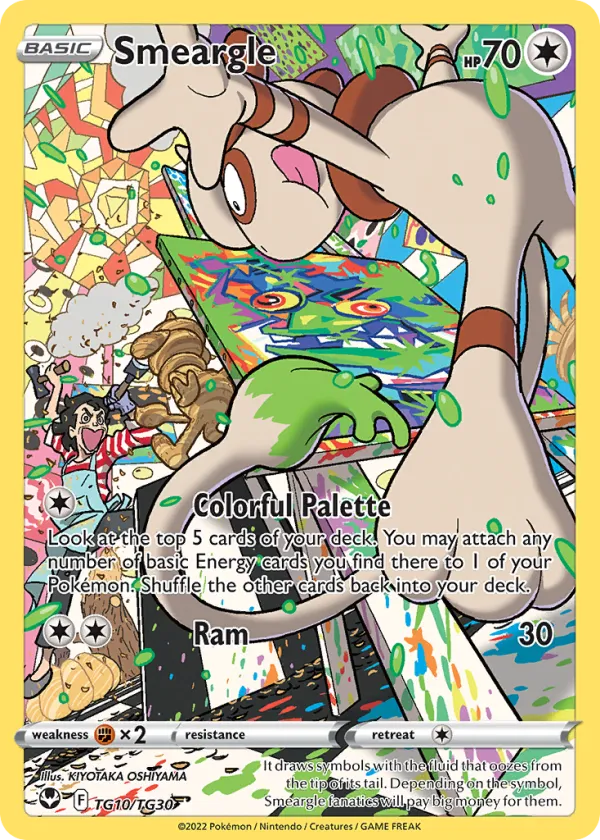 Smeargle Pokémon Silver Tempest Trainer Gallery #TG10 Holo