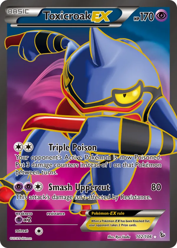 Toxicroak-EX Pokémon Flashfire #102 Holo