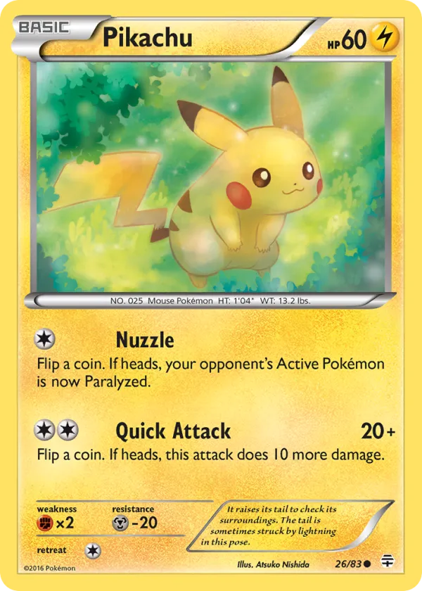 Pikachu Pokémon Generations #26 Reverse Holo