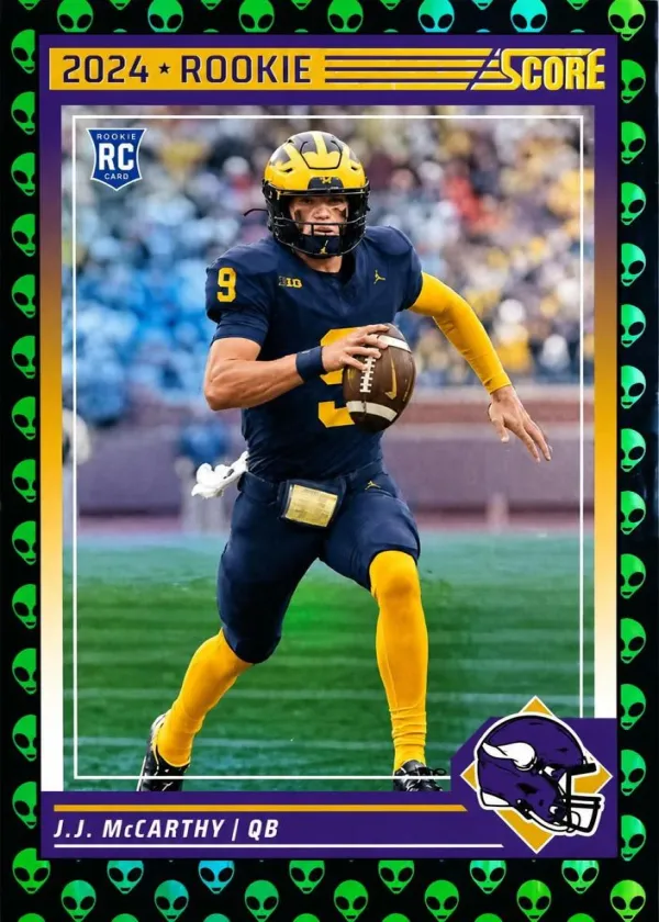 J.J. McCarthy 2024 Panini Score Rookies Football Extraterrestrial #304