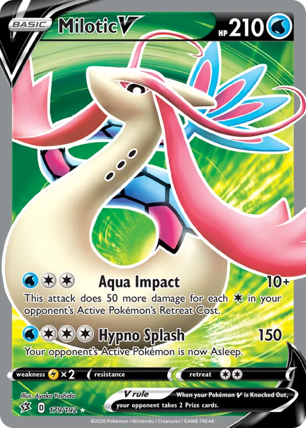Milotic V Pokémon Rebel Clash #179 Holo