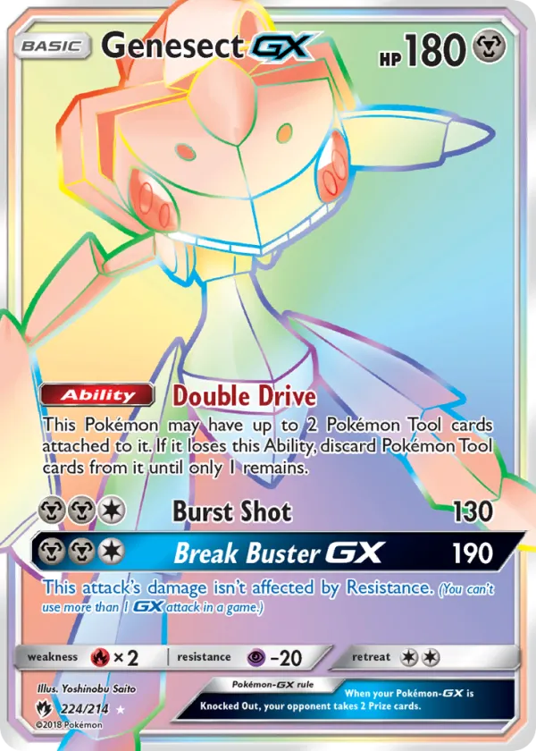 Genesect-GX Pokémon Lost Thunder #224 Holo