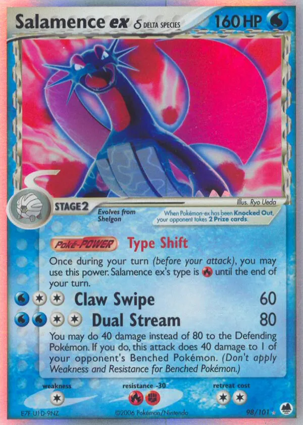 Salamence ex δ Pokémon Dragon Frontiers #98 Holo