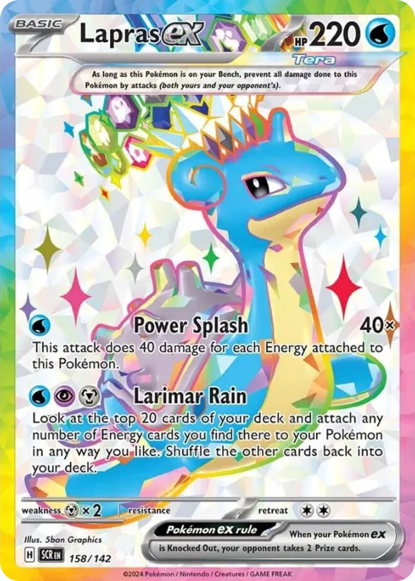 Lapras ex Pokémon Stellar Crown #158 Holo
