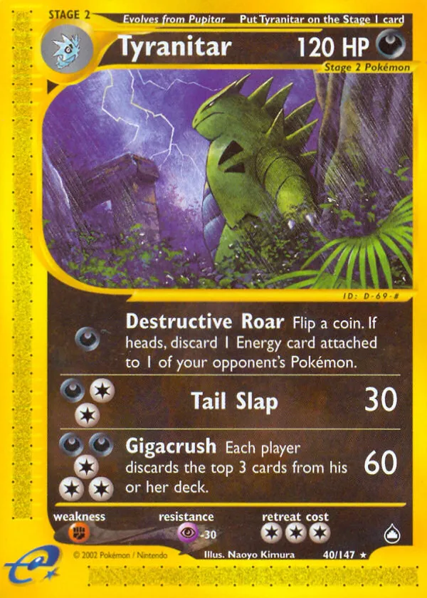 Tyranitar Pokémon Aquapolis #40