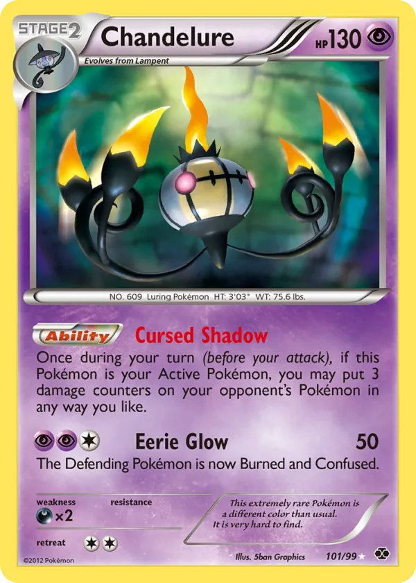Chandelure Pokémon Next Destinies #101 Holo