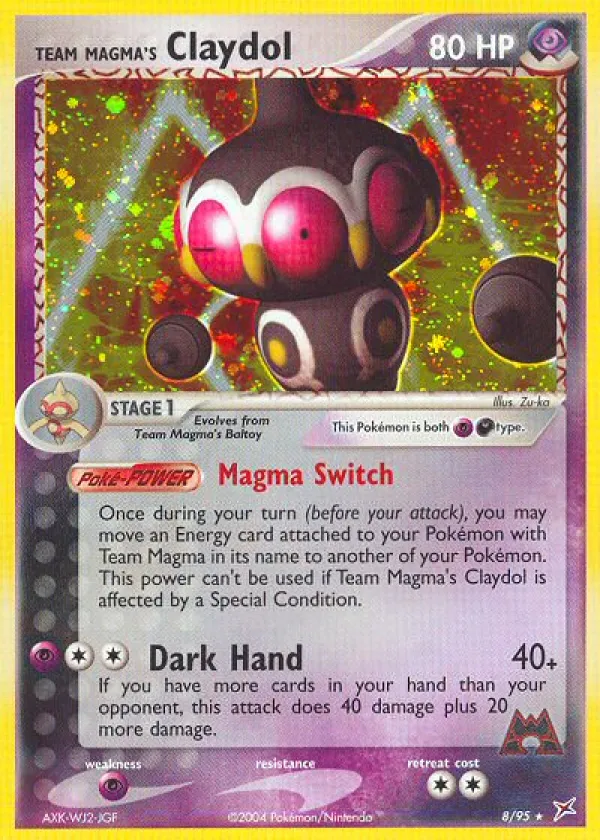 Team Magma's Claydol Pokémon Team Magma vs Team Aqua #8 Holo