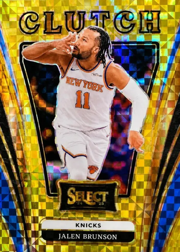 Jalen Brunson 2024 Panini Select Clutch Basketball Gold #20