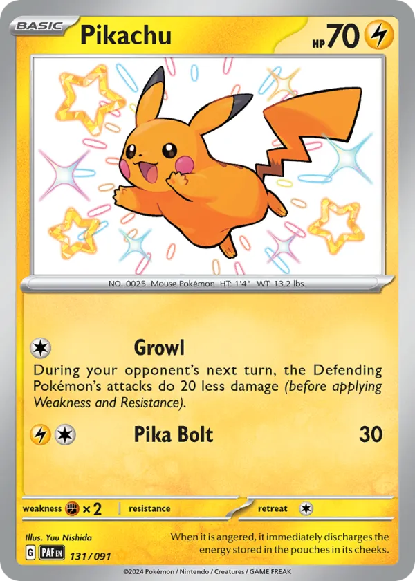 Pikachu Pokémon Paldean Fates #131 Holo