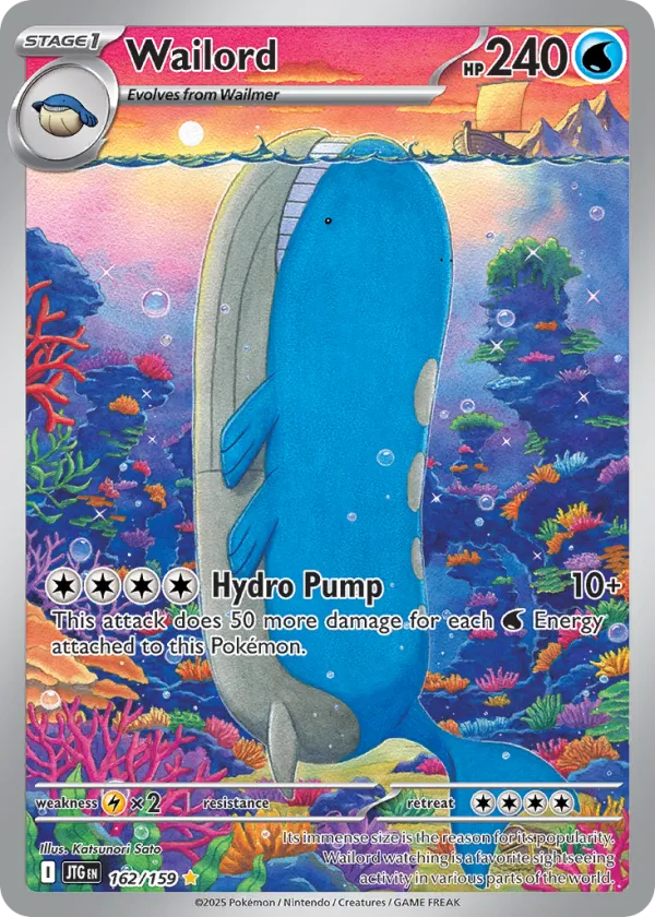 Wailord Pokémon Journey Together #162 Holo
