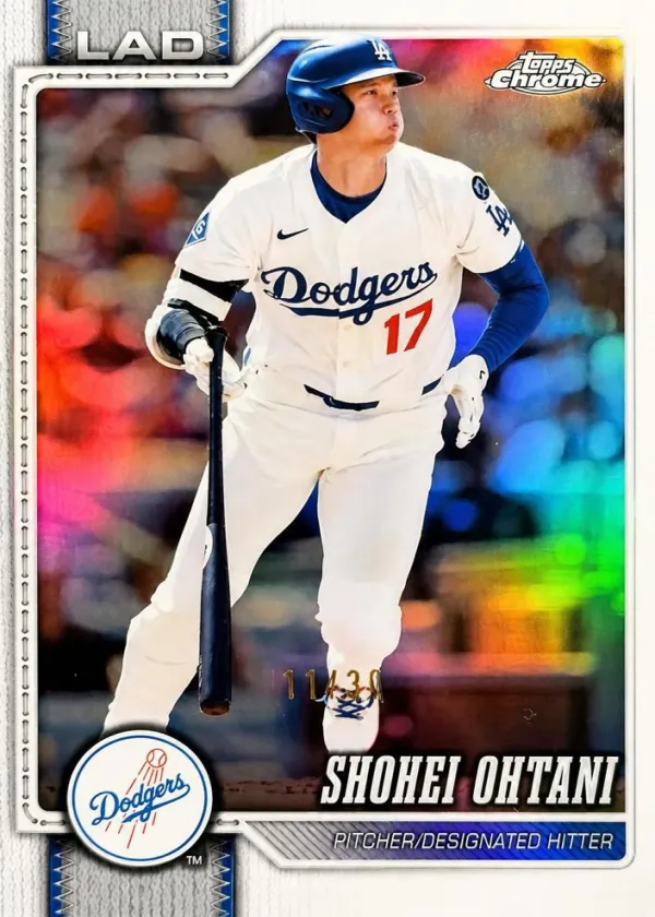 Shohei Ohtani 2026 Topps Chrome Baseball White Refractor #1
