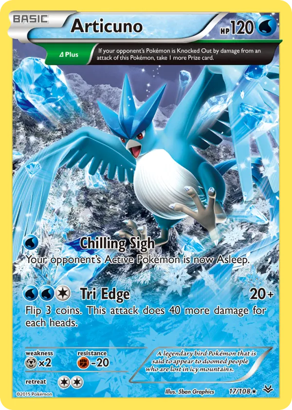 Articuno Pokémon Roaring Skies #17 Reverse Holo