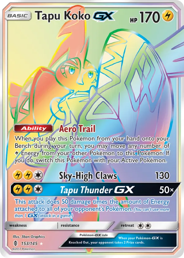 Tapu Koko-GX Pokémon Guardians Rising #153 Holo