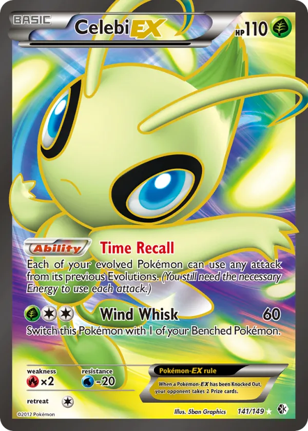 Celebi-EX Pokémon Boundaries Crossed #141 Holo