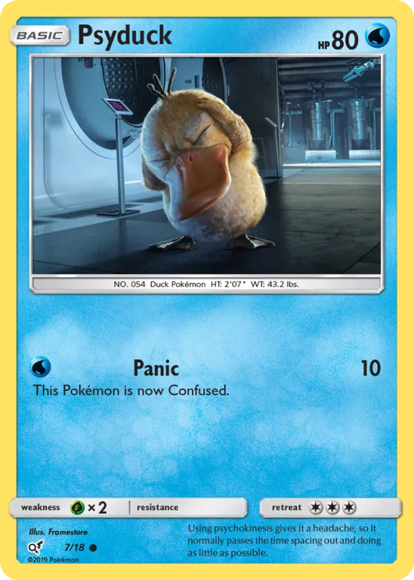 Psyduck Pokémon Detective Pikachu #7 Holo