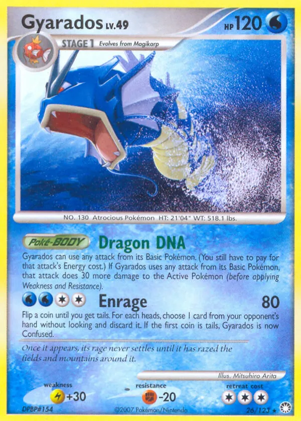 Gyarados Pokémon Mysterious Treasures #26 Reverse Holo