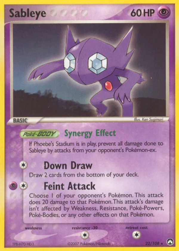 Sableye Pokémon Power Keepers #22 Reverse Holo