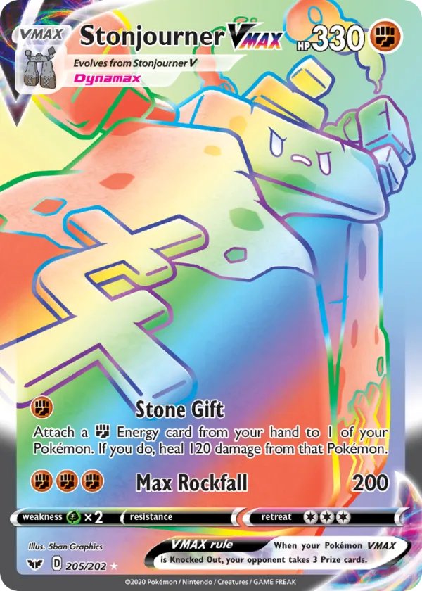 Stonjourner VMAX Pokémon Sword & Shield #205 Holo