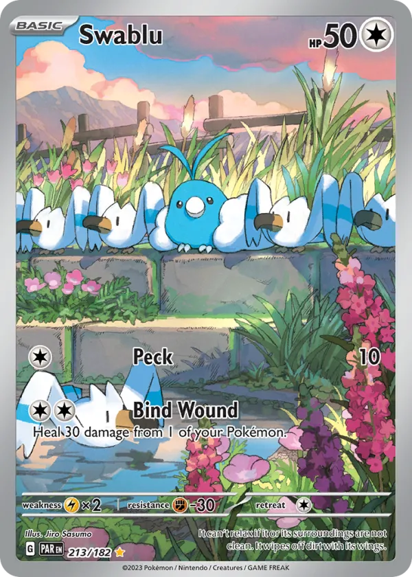 Swablu Pokémon Paradox Rift #213 Holo
